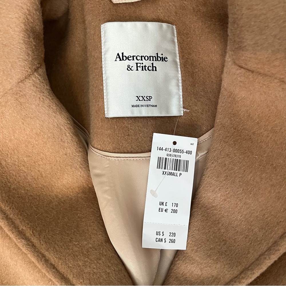 Abercrombie and Fitch Wool Blend Tailored Coat NWT - Picture 5 of 10